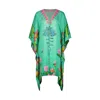 Modistas Women's Green Unalome Mini Emerald Kaftan In Green