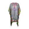 Modistas Women's Grey Unalome Mini Smoky Kaftan In Grey