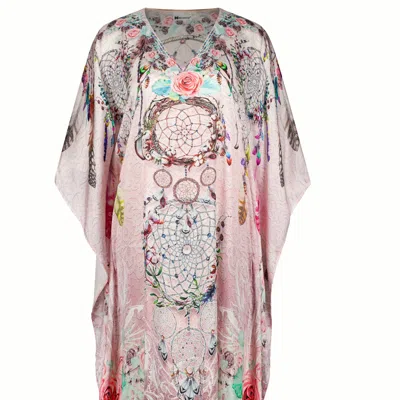 Modistas Women's Pink / Purple Dream Catcher Coral Kaftan In Pink/purple