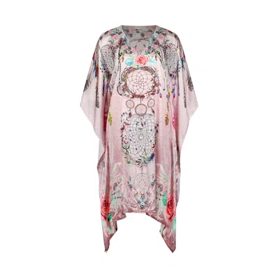 Modistas Women's Pink / Purple Dream Catcher Mini Coral Kaftan In Pink/purple