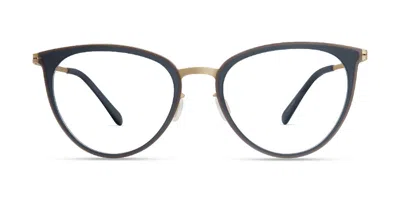 Modo 4088 Gold/navy Women's Glasses Blue Size 52 - Free Lenses - Blue Light Block Available In Multi