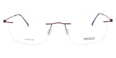 Modo 4635 Burg0 Men's Glasses Burgundy Size 54 - Free Lenses - Blue Light Block Available In Metallic