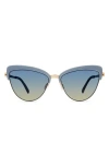 Modo 56mm Cat Eye Sunglasses In Blue