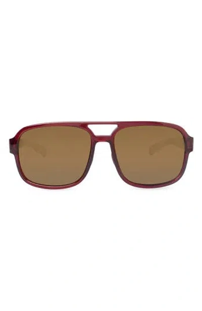 Modo Sakhir Square Sunglasses, 58mm In Burgundy