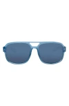 Modo Sakhir Square Sunglasses, 58mm In Blue