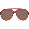 Modo Spa 59mm Pilot Sunglasses In Red