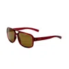 Modo Unisex 58mm Red Sunglasses In White