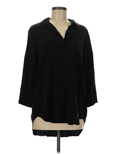 Pre-owned Mod-o-doc 3/4 Sleeve Blouse In Black