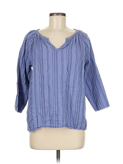 Pre-owned Mod-o-doc 3/4 Sleeve Blouse In Blue