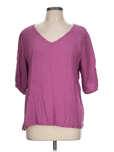 Pre-owned Mod-o-doc 3/4 Sleeve Blouse In Purple