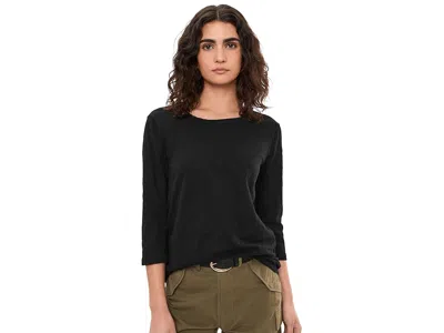 Mod-o-doc 3/4 Sleeve Crew Neck Favorite T-shirts In Black