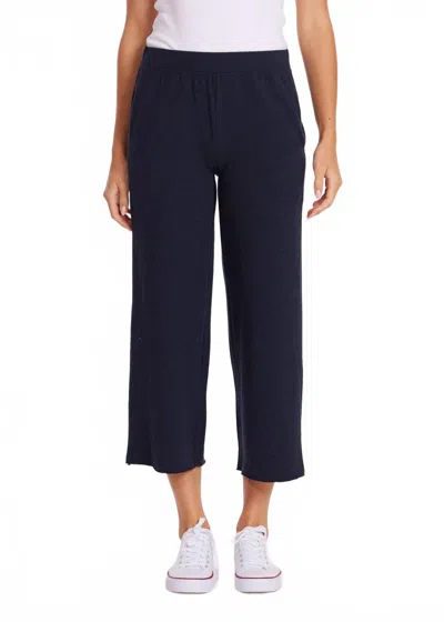 Mod-o-doc Cropped Easy Fit Drawstring Pants In Navy In Blue