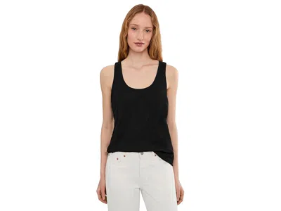Mod-o-doc Curve Hem Scoop Neck Tank Top In Black