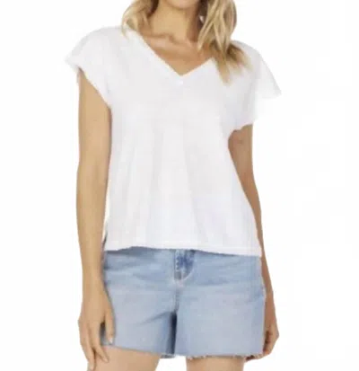 Mod-o-doc Dolman Lace Trim Tee In White