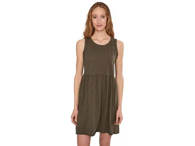 Mod-o-doc Drop Shirred Waist Tank Top Dress In Brown