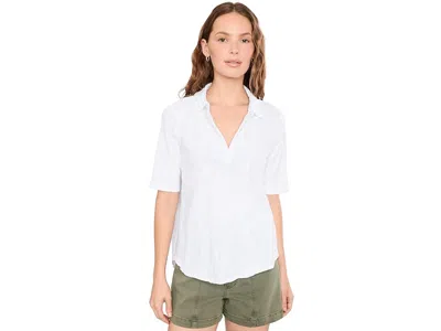 Mod-o-doc Half Sleeve Easy Polo Tee Women's Clothing White Halo: Xs (us 0-2)