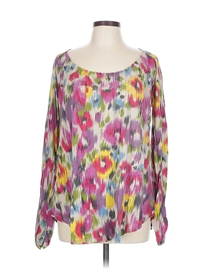 Pre-owned Mod-o-doc Long Sleeve Blouse In Pink