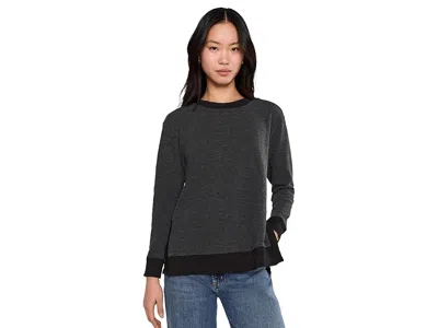 Mod-o-doc Long Sleeve Crew Neck Sweatshirt In Black