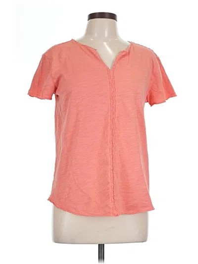 Pre-owned Mod-o-doc Short Sleeve Blouse In Orange