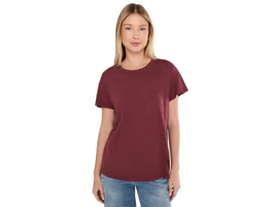 Mod-o-doc Short Sleeve Crew Neck Favorite Tee Women's Clothing Astroberry: Lg (us 12-14) In Burgundy