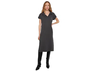 Mod-o-doc Short Sleeve Dolman Midi Dress In Black