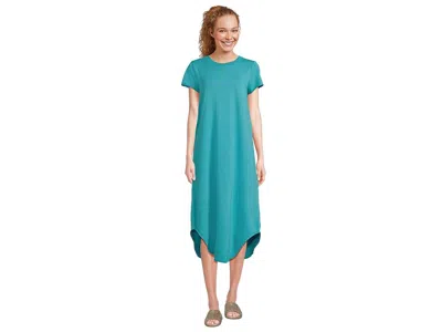 Mod-o-doc Short Sleeve Maxi Shirttail Crew Neck Dress