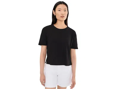 Mod-o-doc Short Sleeve Shrunken Boxy Crew Neck Tee Women's Clothing Black: Lg (us 12-14)