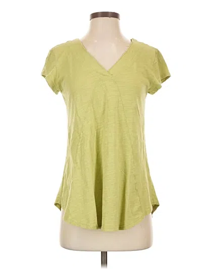 Pre-owned Mod-o-doc Short Sleeve Top Green V-neck Tops