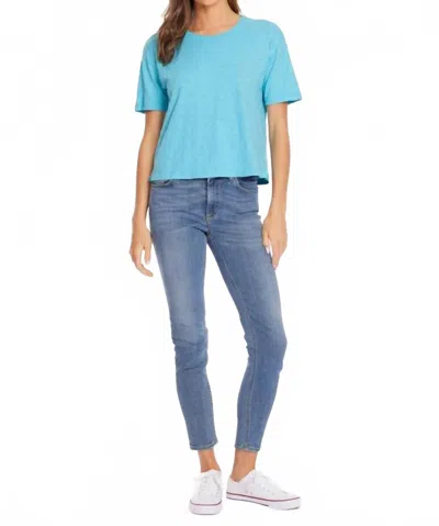 Mod-o-doc Shrunken Boxy Crew Tee In Mermaid's Tale In Blue