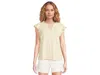 Mod-o-doc Sleeveless Ruffle Top In White