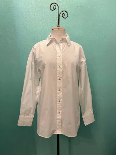 Mod-o-doc Women's Classic Oversize Shirt In Off White
