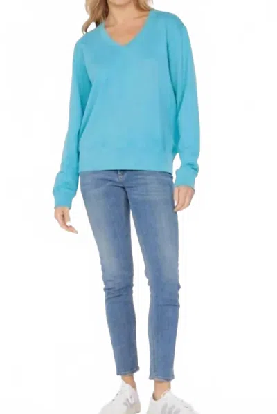 Mod-o-doc Women's Deep V-neck Top In Aqua Mist In Multi
