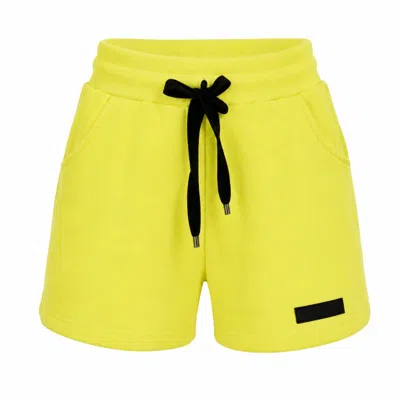 Modrn Studio Green / Yellow Ultra-soft Women's Sweat Shorts - Neon In Multi