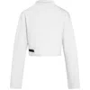 Modrn Studio Neutrals / White Ultra-soft Women's Crop Sweatshirt - White