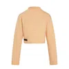 Modrn Studio Yellow / Orange / Neutrals Ultra-soft Women's Cotton Crop Sweatshirt - Peach
