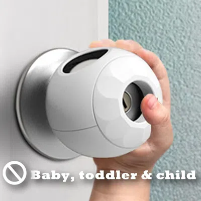 Modukid Childproof Door Knob Covers Babyproof (4 Pack) Child Door Locks Door Handle Baby Proofing Door Safet