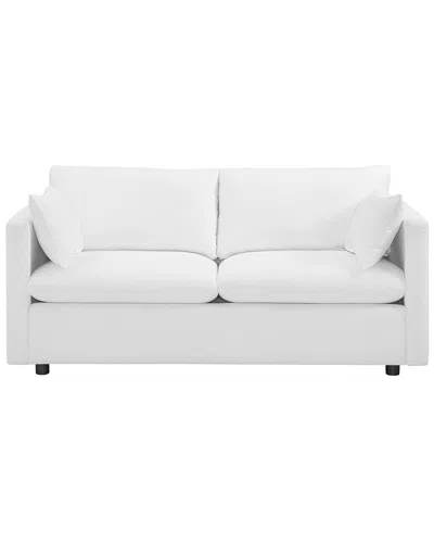 Modway Activate Upholstered Fabric Sofa In White