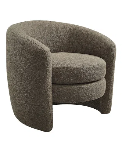 Modway Affinity Upholstered Boucle Fabric Curved Back Armchair In Gray