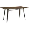 Modway Alacrity 59" Wide Brown And Gray Rectangular Dining Table