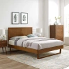 Modway Alana Wood Platform Bed With Angular Frame In Walnut