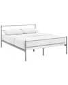 Modway Alina Platform Steel Bed Frame In Gray