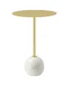 Modway Aliza Round Marble Side Table In White