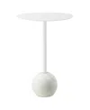 Modway Aliza Round Marble Side Table In White