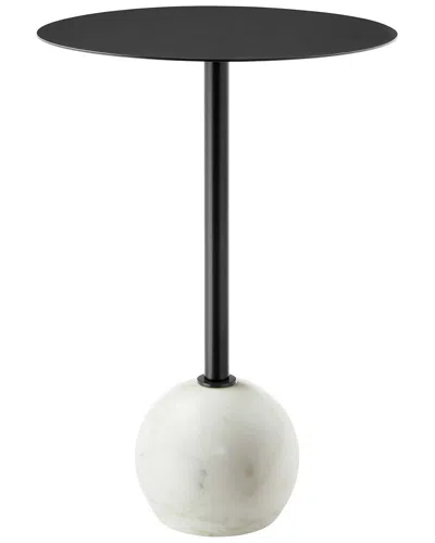 MODWAY MODWAY ALIZA ROUND WHITE MARBLE SIDE TABLE