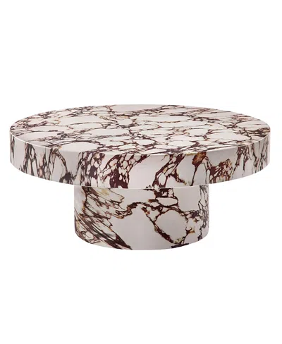 Modway Alora Indoor - Outdoor Patio Concrete Round Coffee Table In Brown