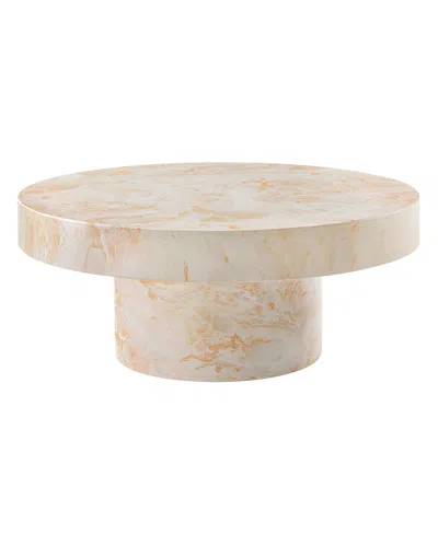 Modway Alora Indoor - Outdoor Patio Concrete Round Coffee Table In Neutral