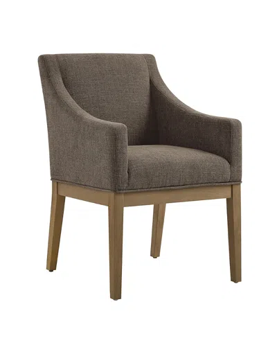 Modway Alton Fabric Upholstered Dining Armchair In Gray