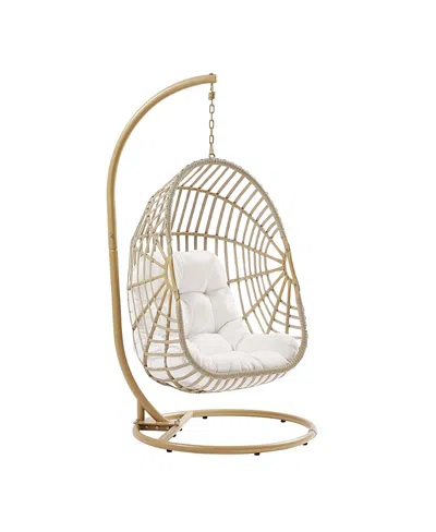 Modway Amalie Wicker Rattan Outdoor Patio Rattan Swing Chair In Brown