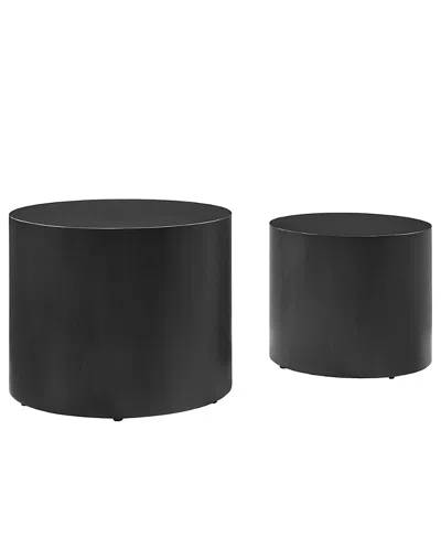 Modway Amani Round Nesting Coffee Tables, Set Of 2 In Black