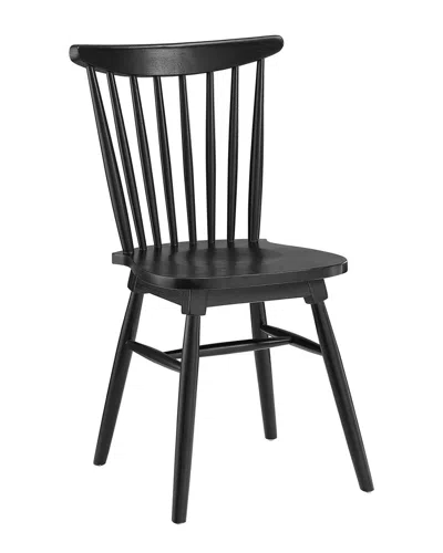 Modway Amble Dining Elm Wood Side Chair In Black